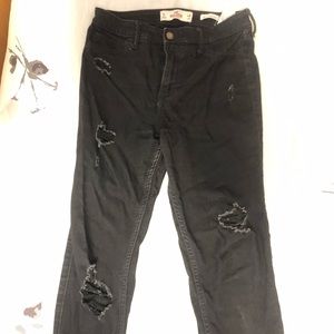 Black hollister high rise skinny jeans